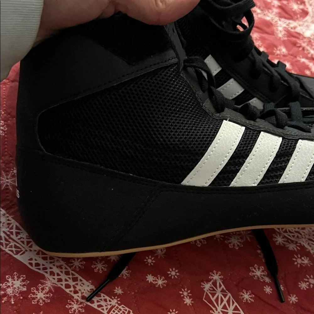 Adidas Black and White High-Tops